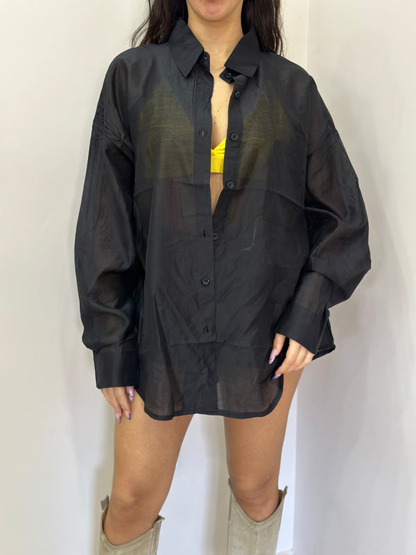 Camicia Semivelata Nera