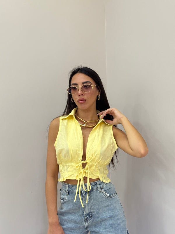 Camicia Crop Gialla