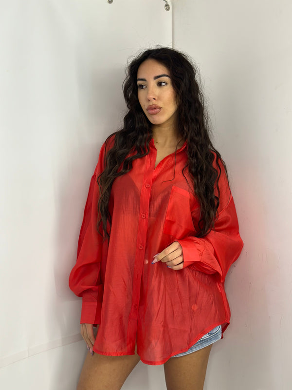 Camicia Semivelata Rossa